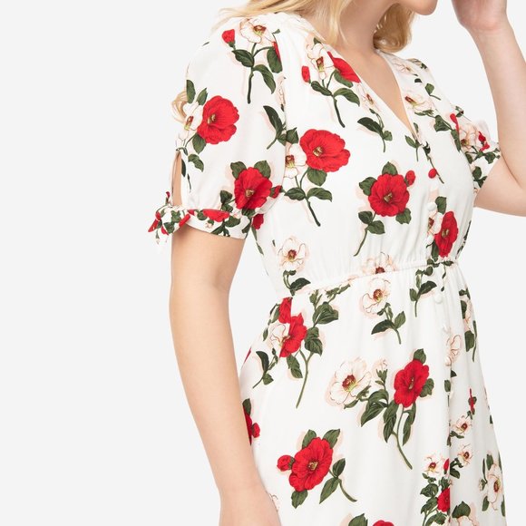 Unique Vintage Dresses & Skirts - Unique Vintage Voodoo Vixen Floral Dress S